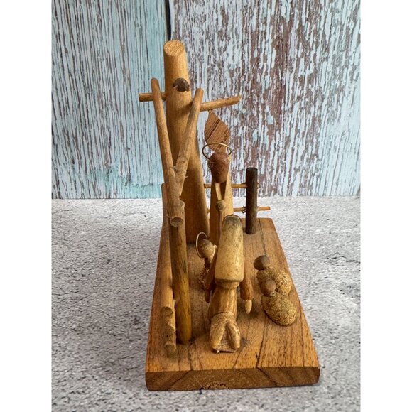 Vintage Wooden Nativity Scene Hand Made In Poland By S. Sitarski & J. Fedorowicz - Picture 7 of 10